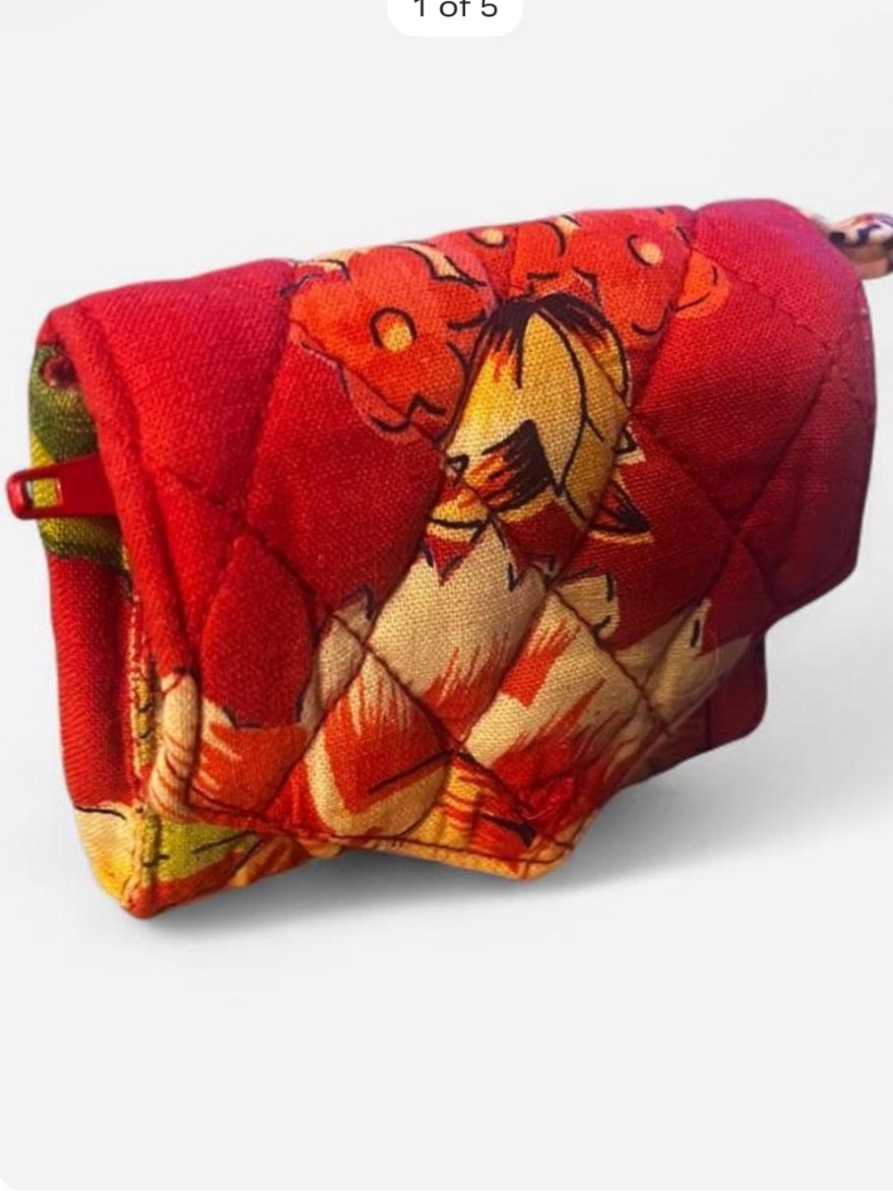 Vintage - Coin purse  April Cornell Silvestri Mixed Print Floral Plaid